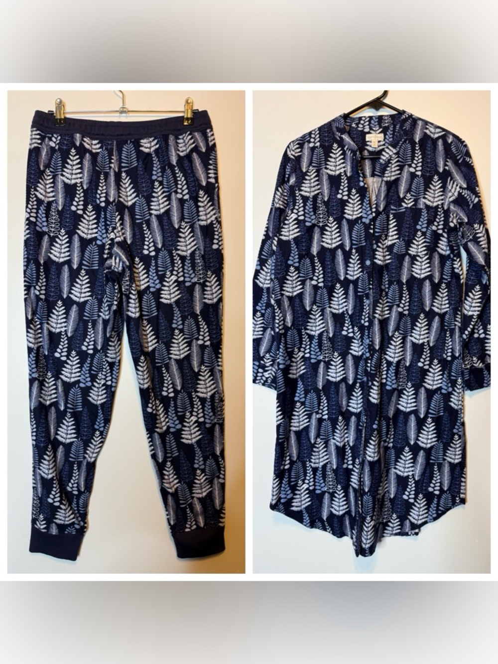 Garnet Hill PJ SET Organic Cotton Flannel Pajamas